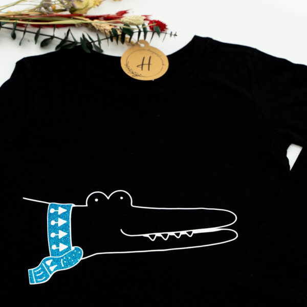Longsleeve für Kinder "Krokodil" – Bild 2