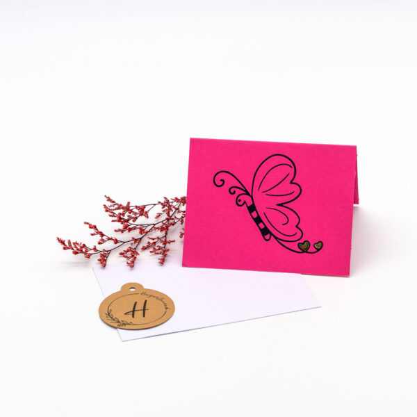 Karte "Schmetterling mit Goldeffekt"