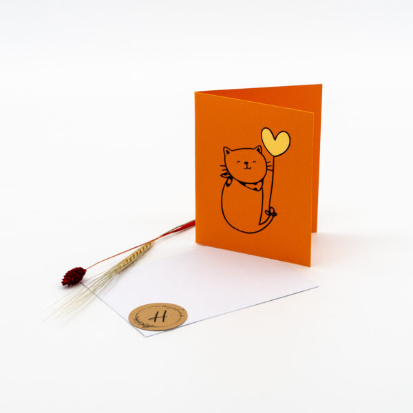 Karte "Katze mit Goldeffekt"