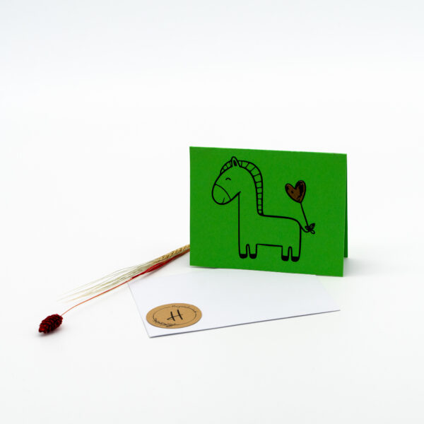Karte "Pferd mit Goldeffekt"