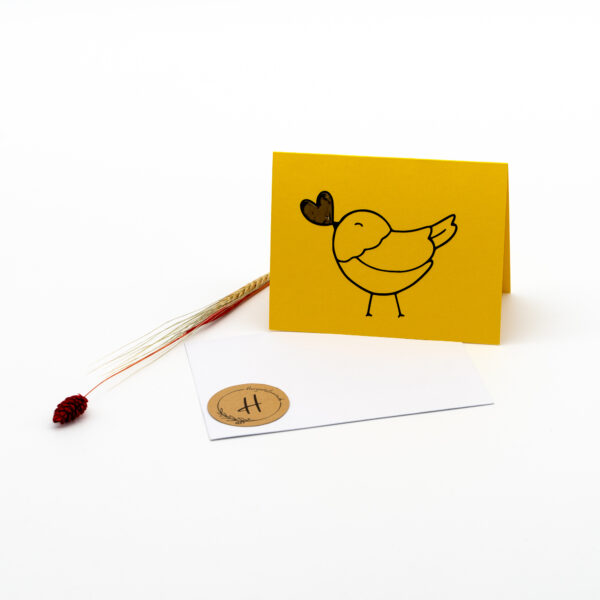 Karte "Vogel mit Goldeffekt"